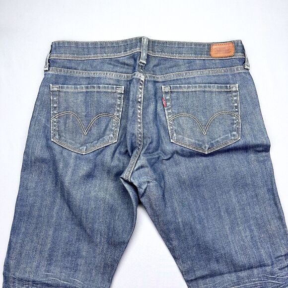 Levi's Jeans Size 32x26 Vintage Skinny 582 Blue Dark Wash Mid Rise Ankle Zip - Picture 13 of 16